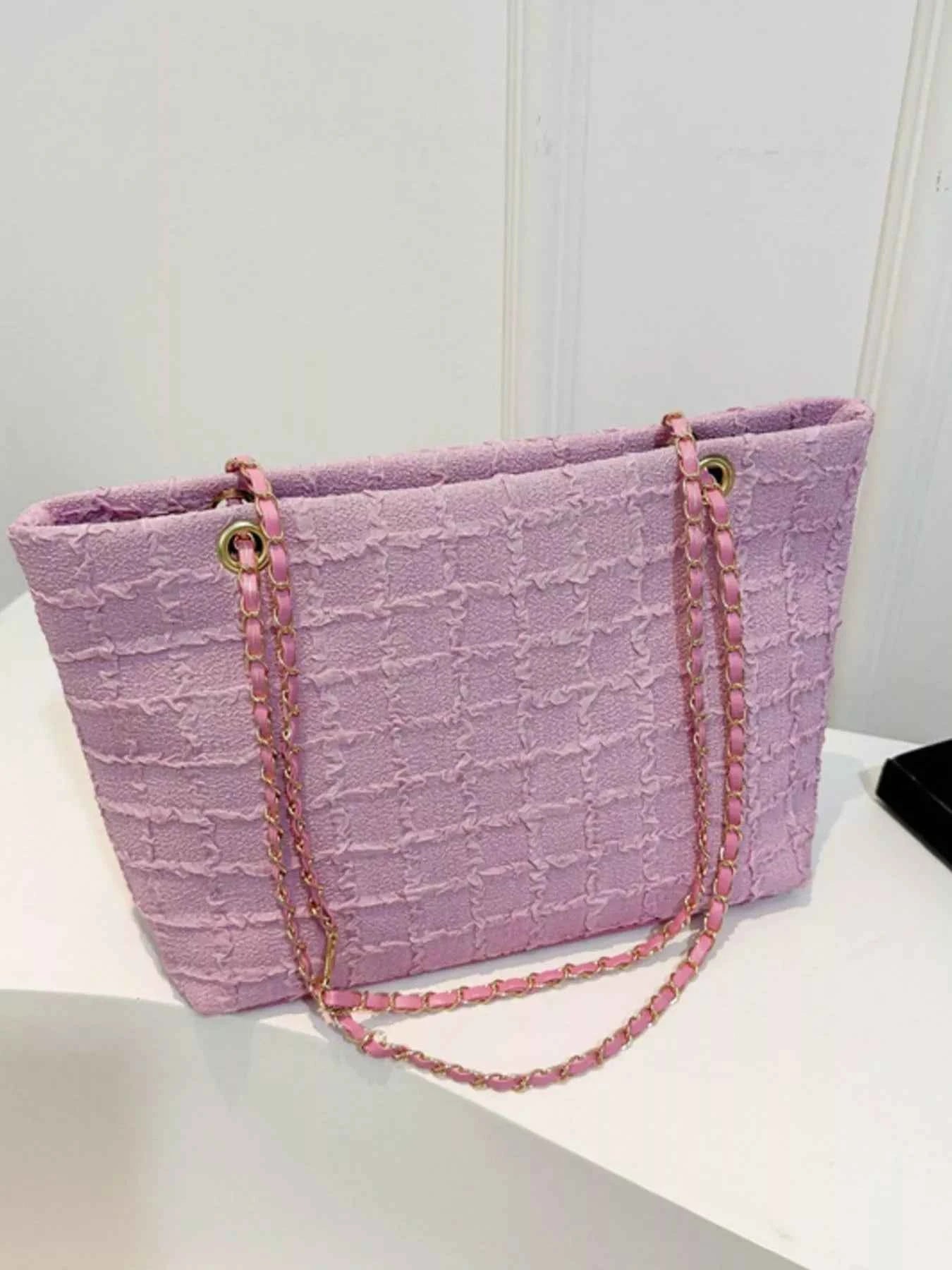 Tweed Chain Shoulder Bag