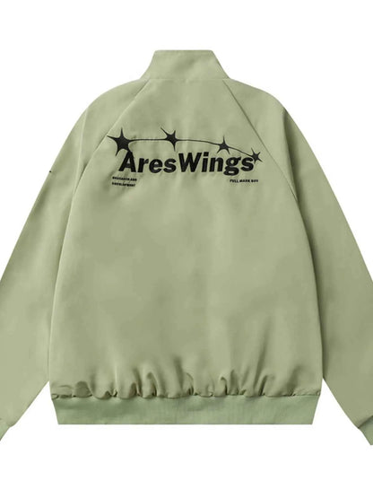 Men's Star Pattern Zip-Up Jacket