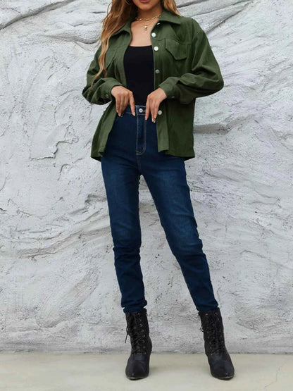 Corduroy Button-Down Shacket