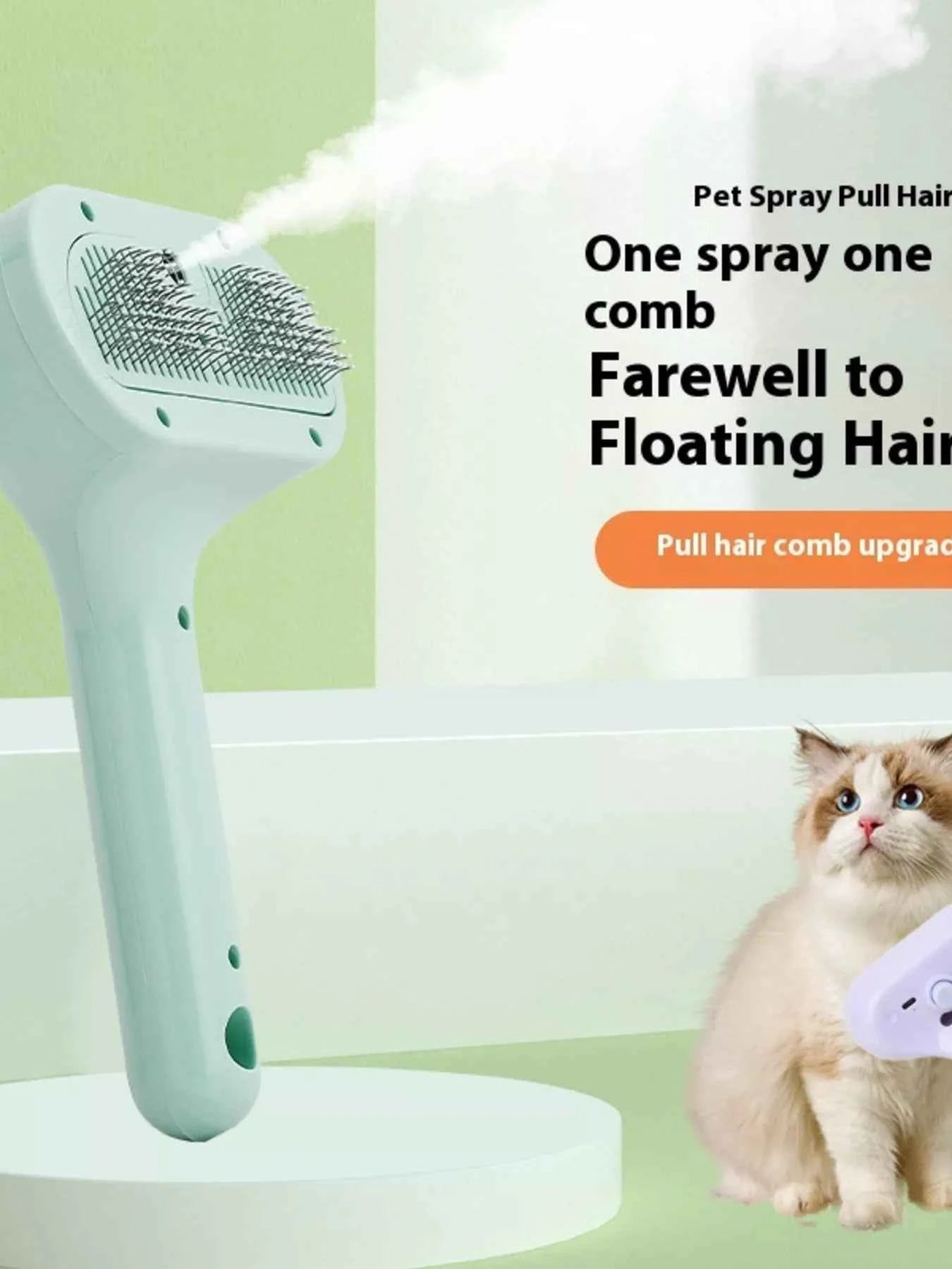 One-Touch Spray Pet Hair Remover Comb