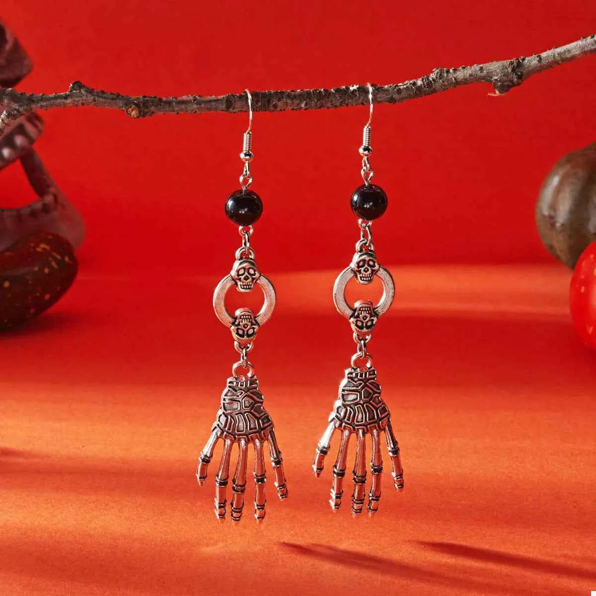 Halloween Skeleton Hand Drop Earrings