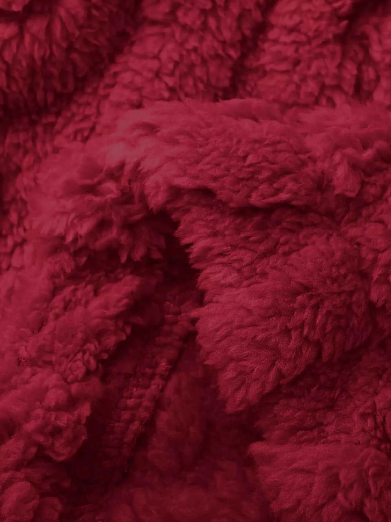 Double-Breasted Fleece Longline Coat