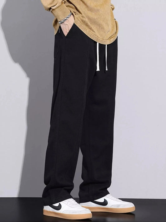 Men's Plus Size Relaxed Fit Drawstring Jeans