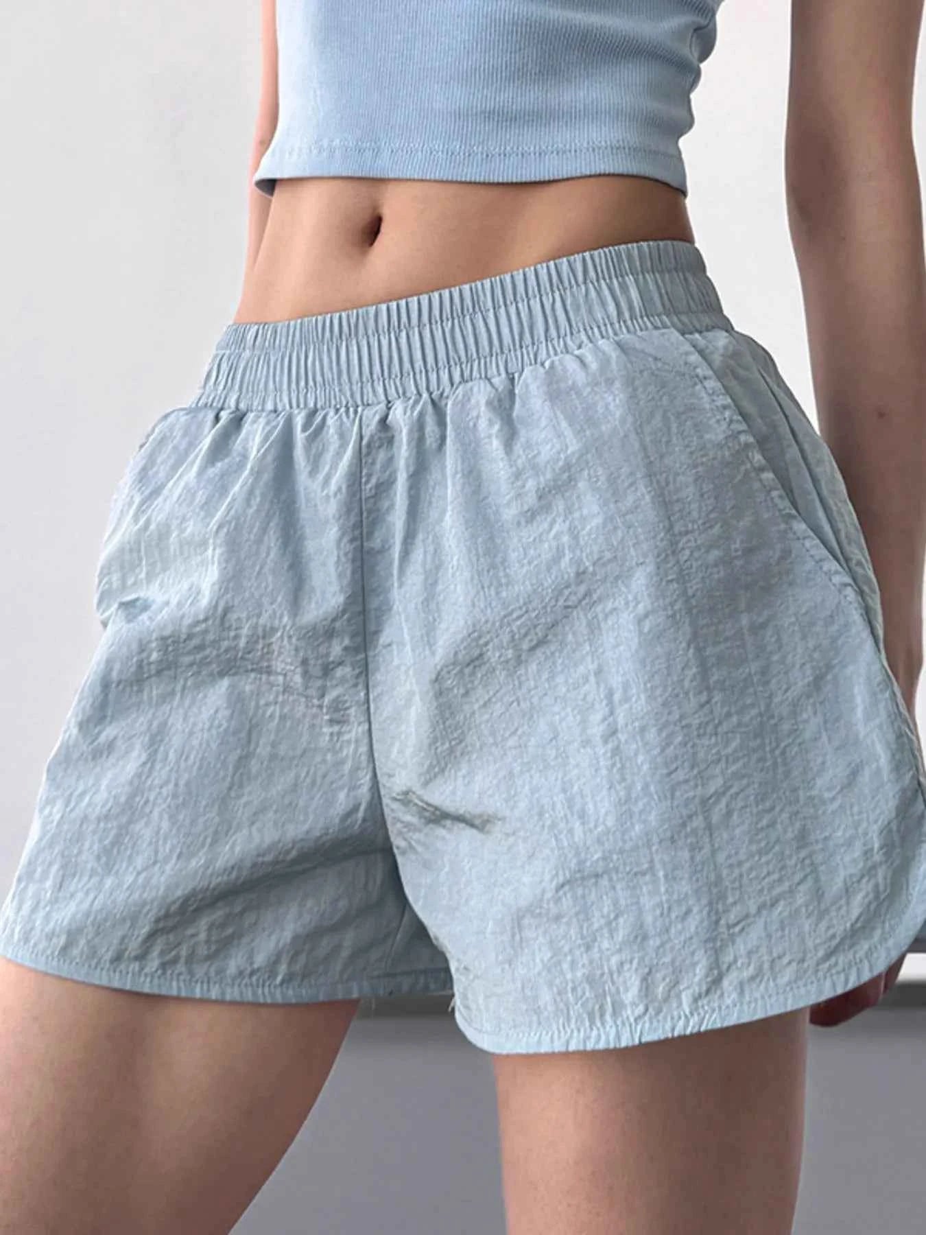 Elastic Waist Active Shorts