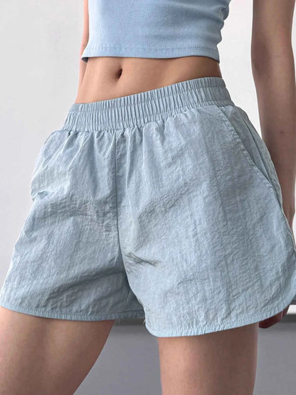 Elastic Waist Active Shorts