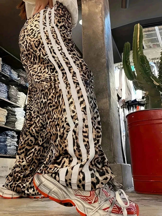 Leopard Wide Leg Pants