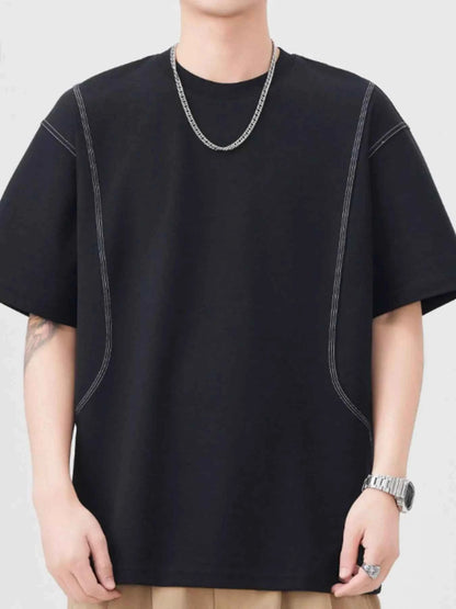 Men's Plus Size Round Neck Short Sleeve T-Shirt