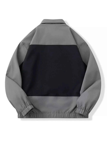 Men's Full Size Snap Down Long Sleeve Jacket Plus Size