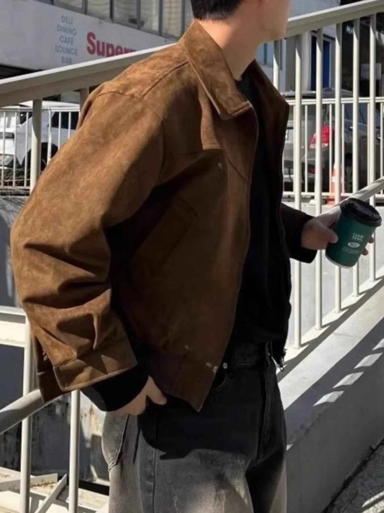 Men's Plus Size Zip Up Long Sleeve Jacket