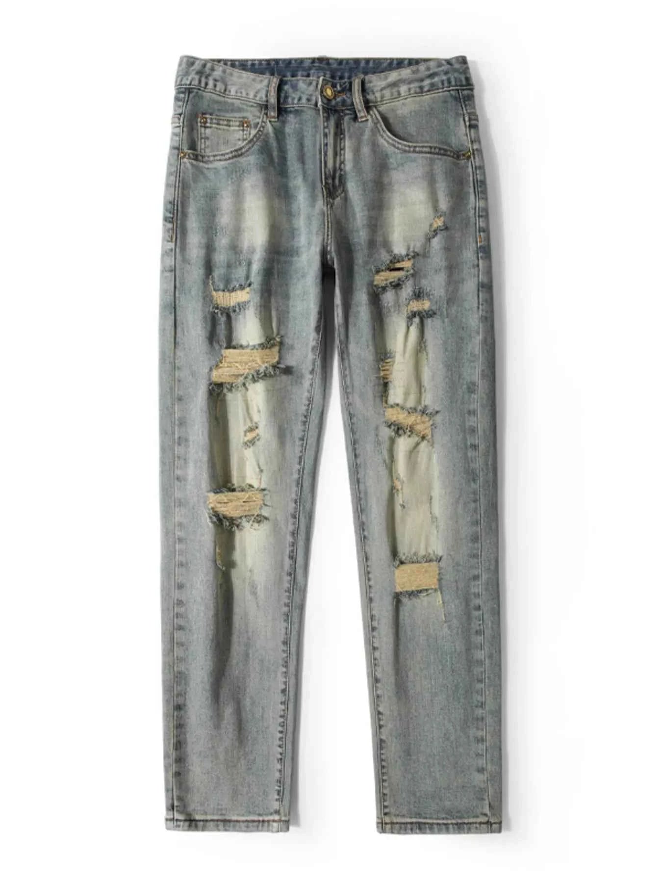 Men's Distressed Slim Fit Jeans