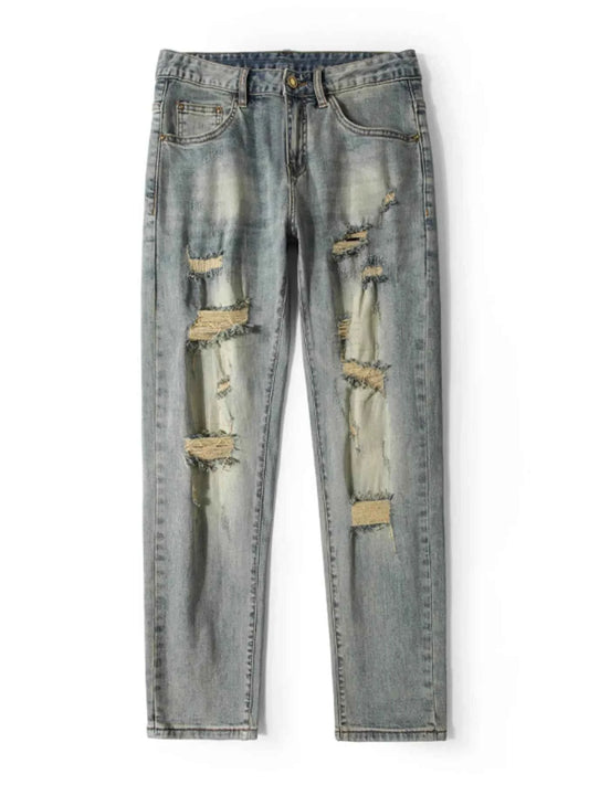 Men's Distressed Slim Fit Jeans