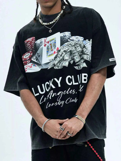 Men's Graphic Round Neck Short Sleeve T-Shirt