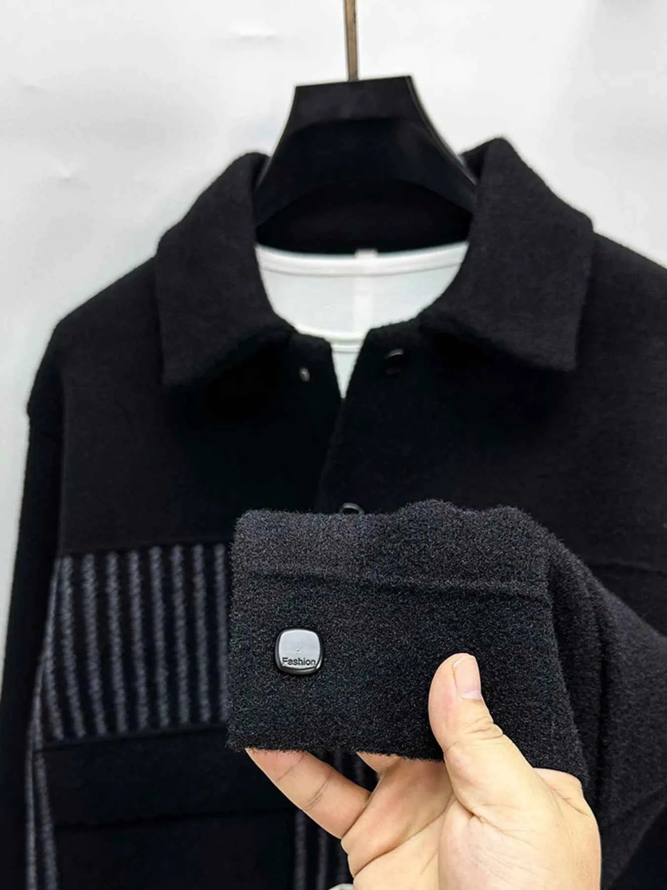 Men's Plus Size Button Up Long Sleeve Jacket