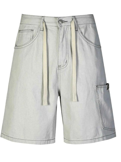 Men's Loose Fit Drawstring Denim Shorts