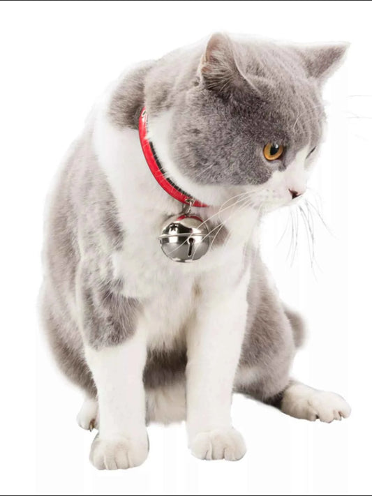 Leather Pet Collar with Bell