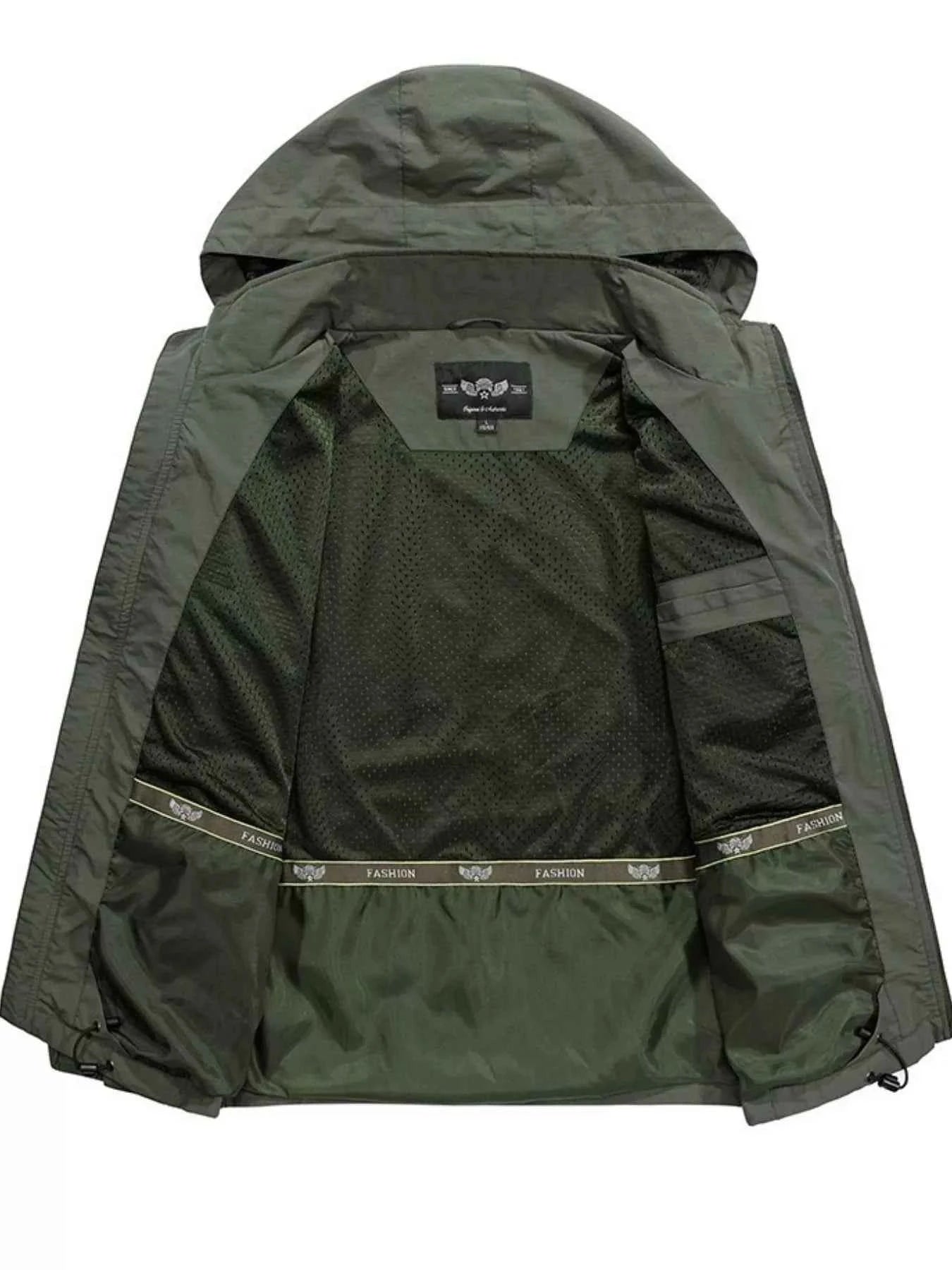 Men's Zip Up Long Sleeve Hooded Jacket