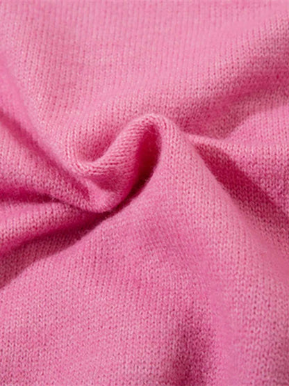 Men's Distressed Letter Round Neck Sweater