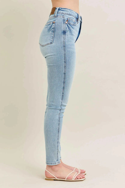 Judy Blue Full Size Mr Tummy Control Vintage Wash Skinny Jeans Plus Size