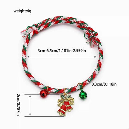 Christmas Charm Braided Rope Bracelet