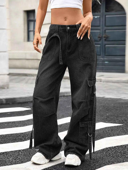 Wide Leg Cargo Jeans
