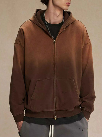 Men's Zip Up Long Sleeve Hoodie