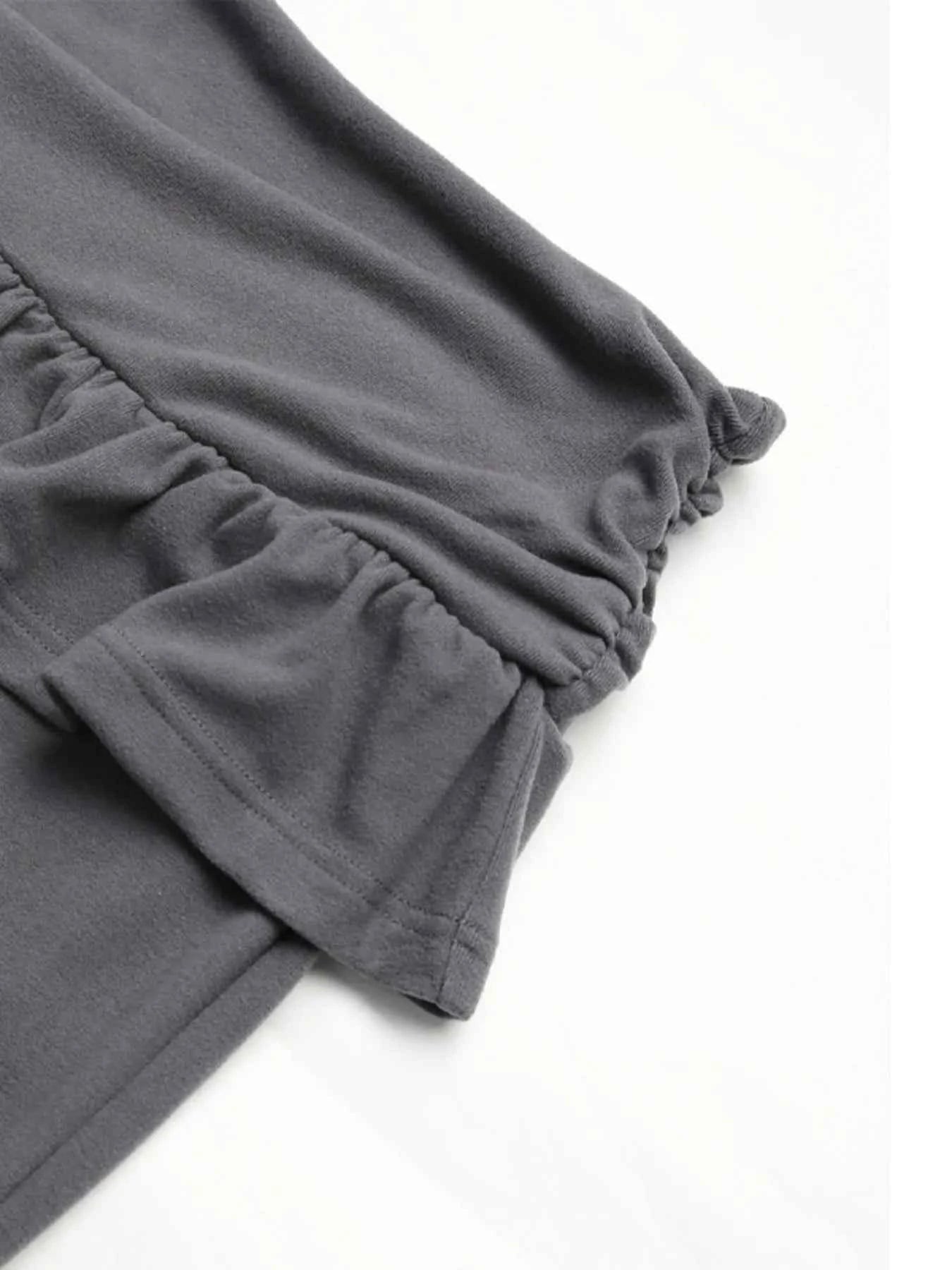 High-Waisted Ruffle Pants