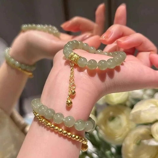 18K Gold-Plated Bead Bracelet