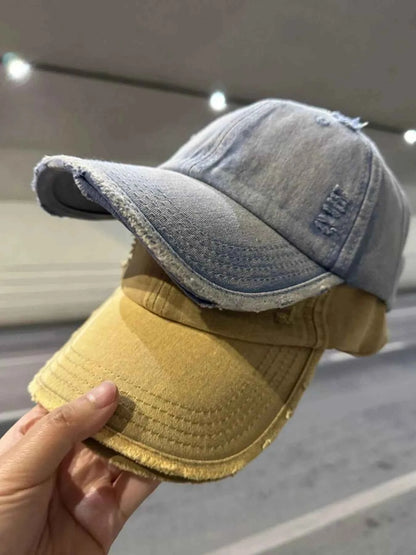 Distressed Solid Color Baseball Cap