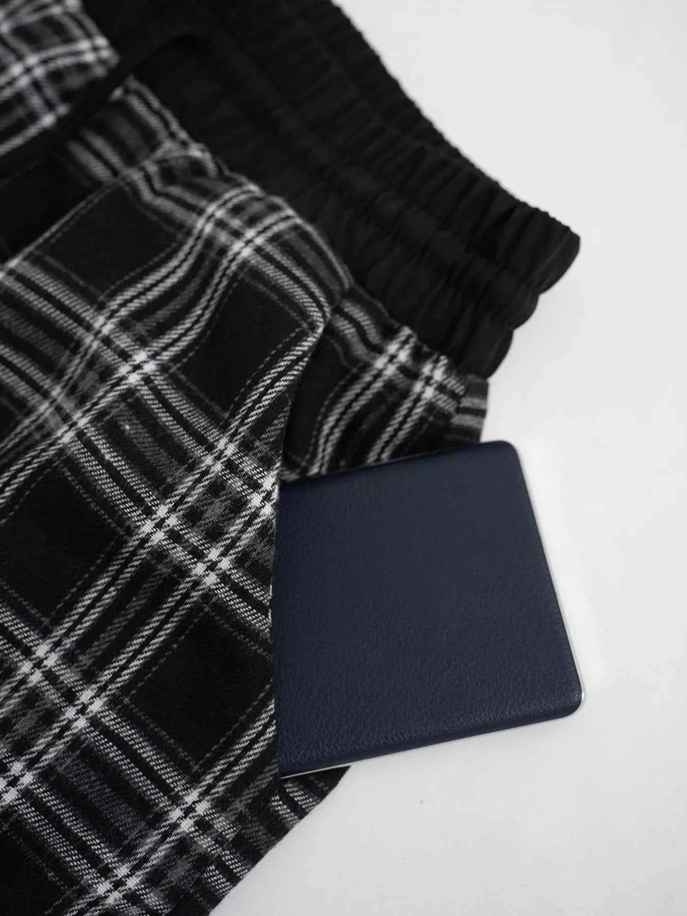 Relaxed Fit Plaid Pants