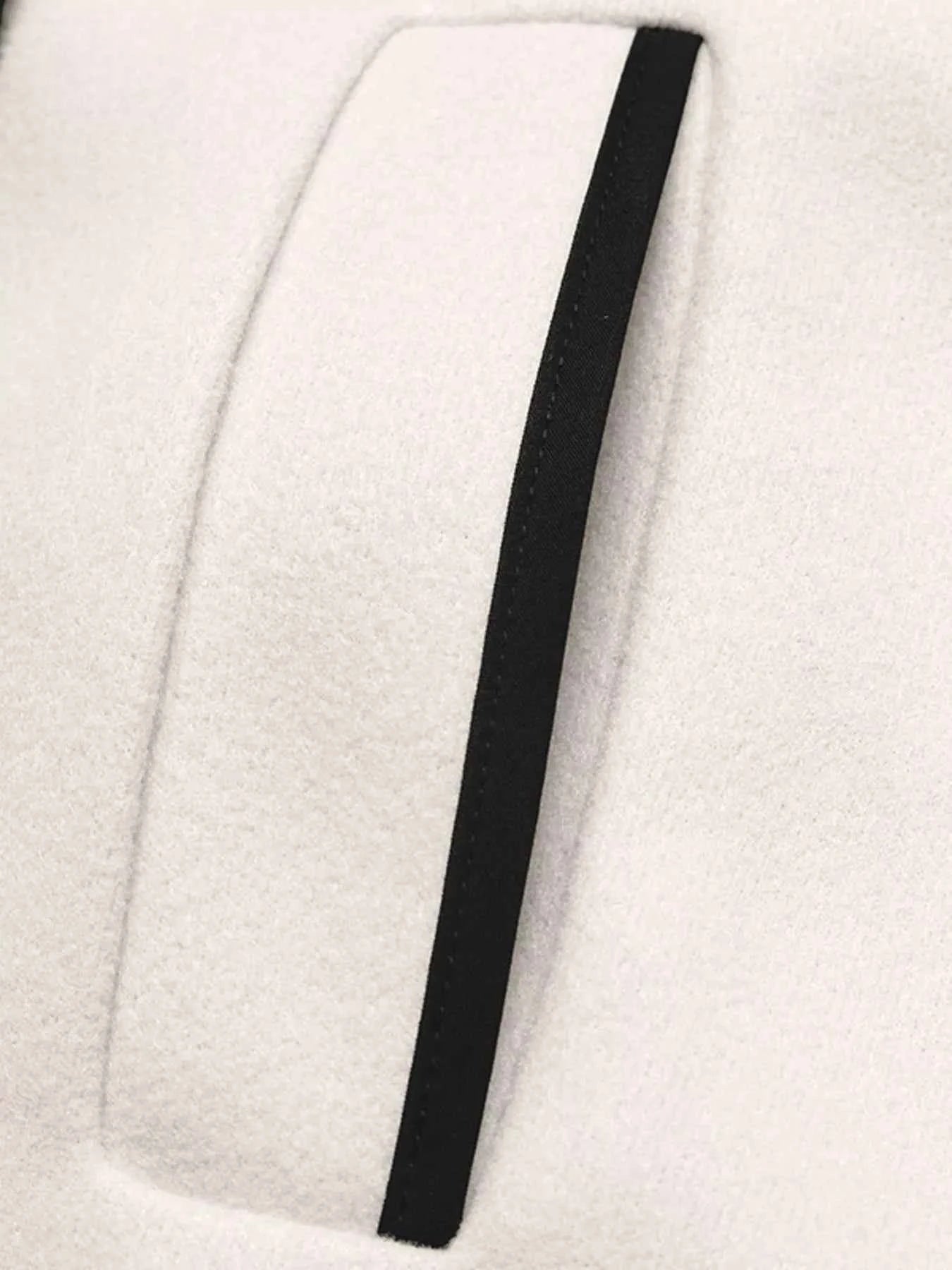 Contrast Trim Double-Breasted Jacket