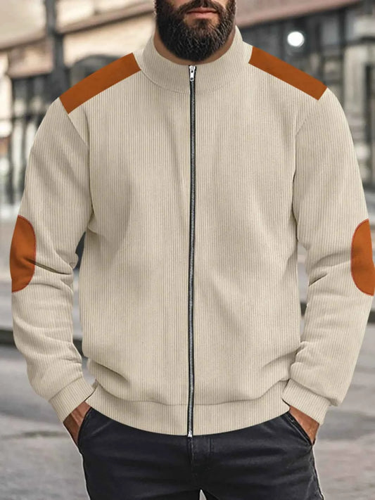 Men's Full Size Zip Up Long Sleeve Jacket Plus Size
