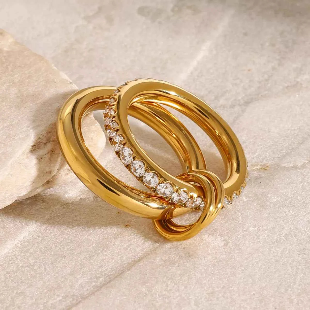 18K Gold-Plated Double Layered Ring