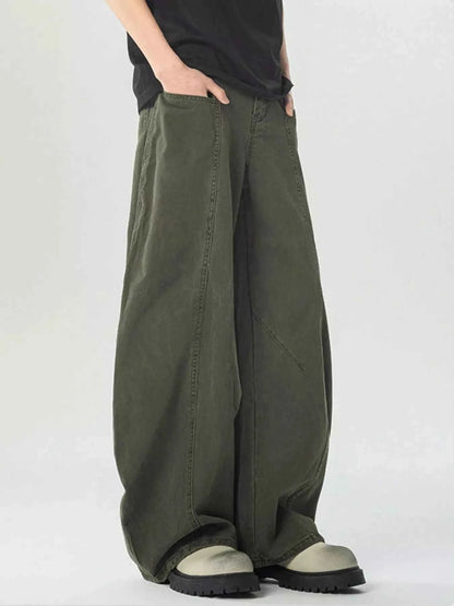 Men's Pocketed Wide Leg Pants