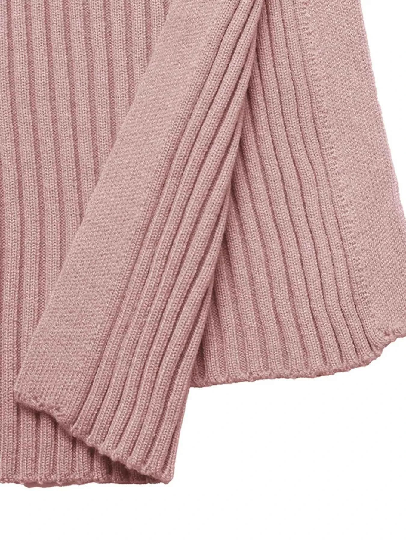 Ribbed Knit Square Neck Bodycon Sweater Dress