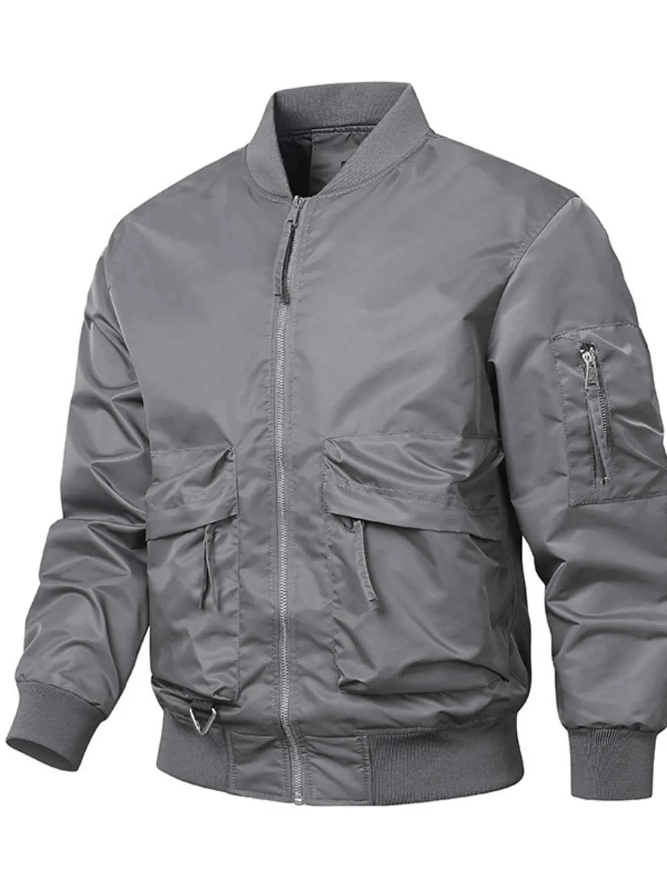 Men's Plus Size Zip Up Long Sleeve Jacket