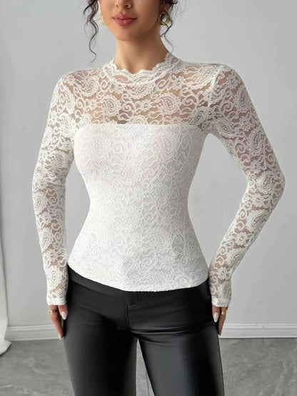 Lace Long Sleeve Top