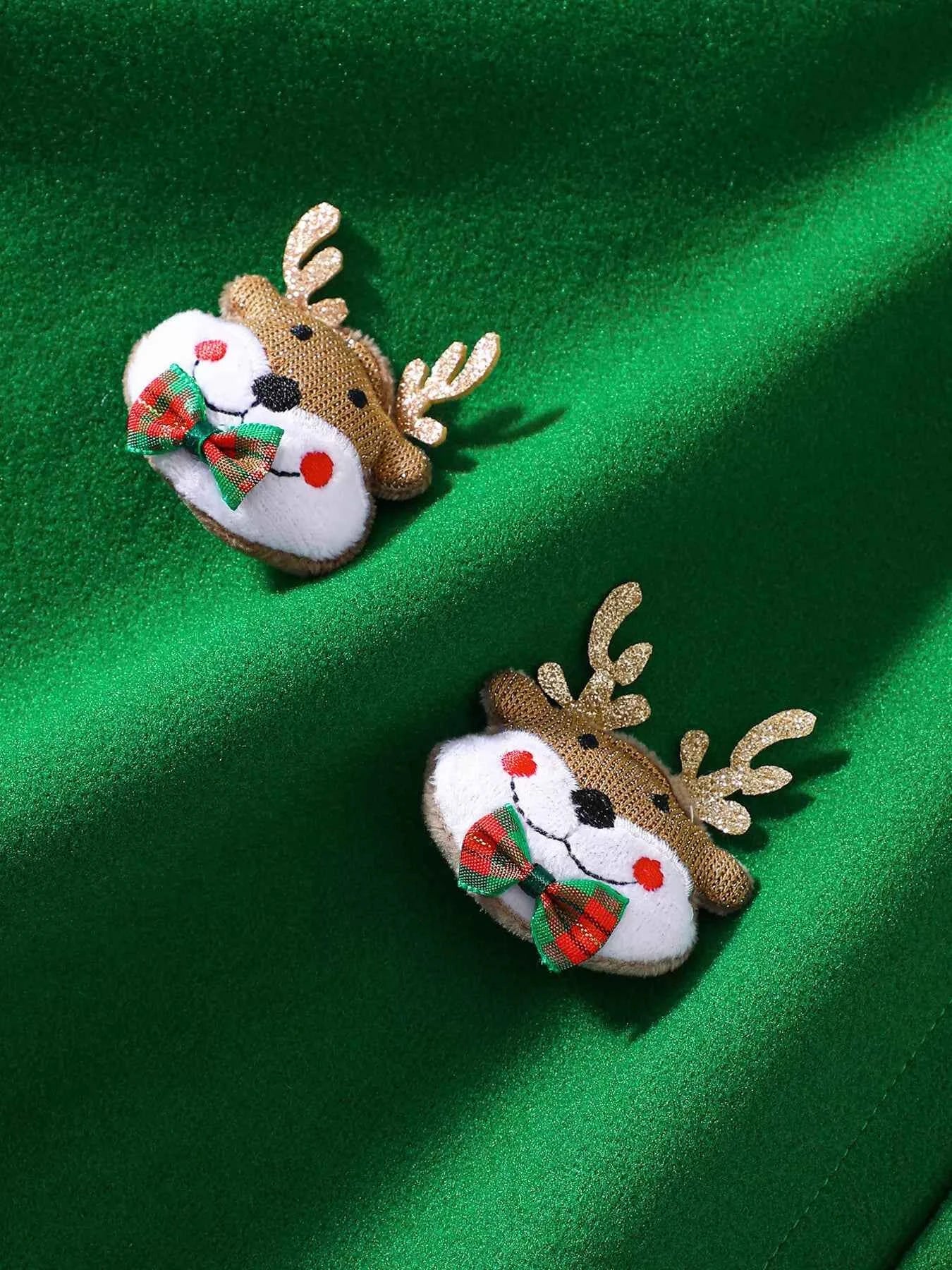 Children's Reindeer Embroidered Christmas Cape Outerwear