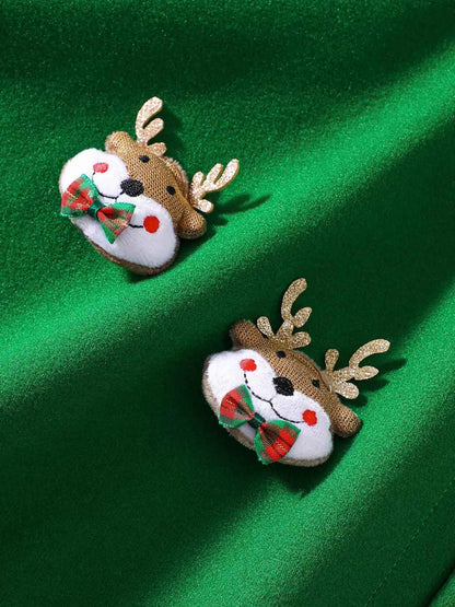 Children's Reindeer Embroidered Christmas Cape Outerwear