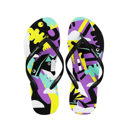 Tropical Print Summer Slippers