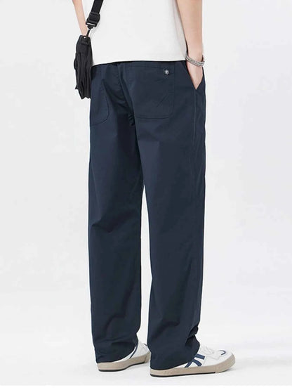 Men's Full Size Casual Lightweight Wide-Leg Pants Plus Size