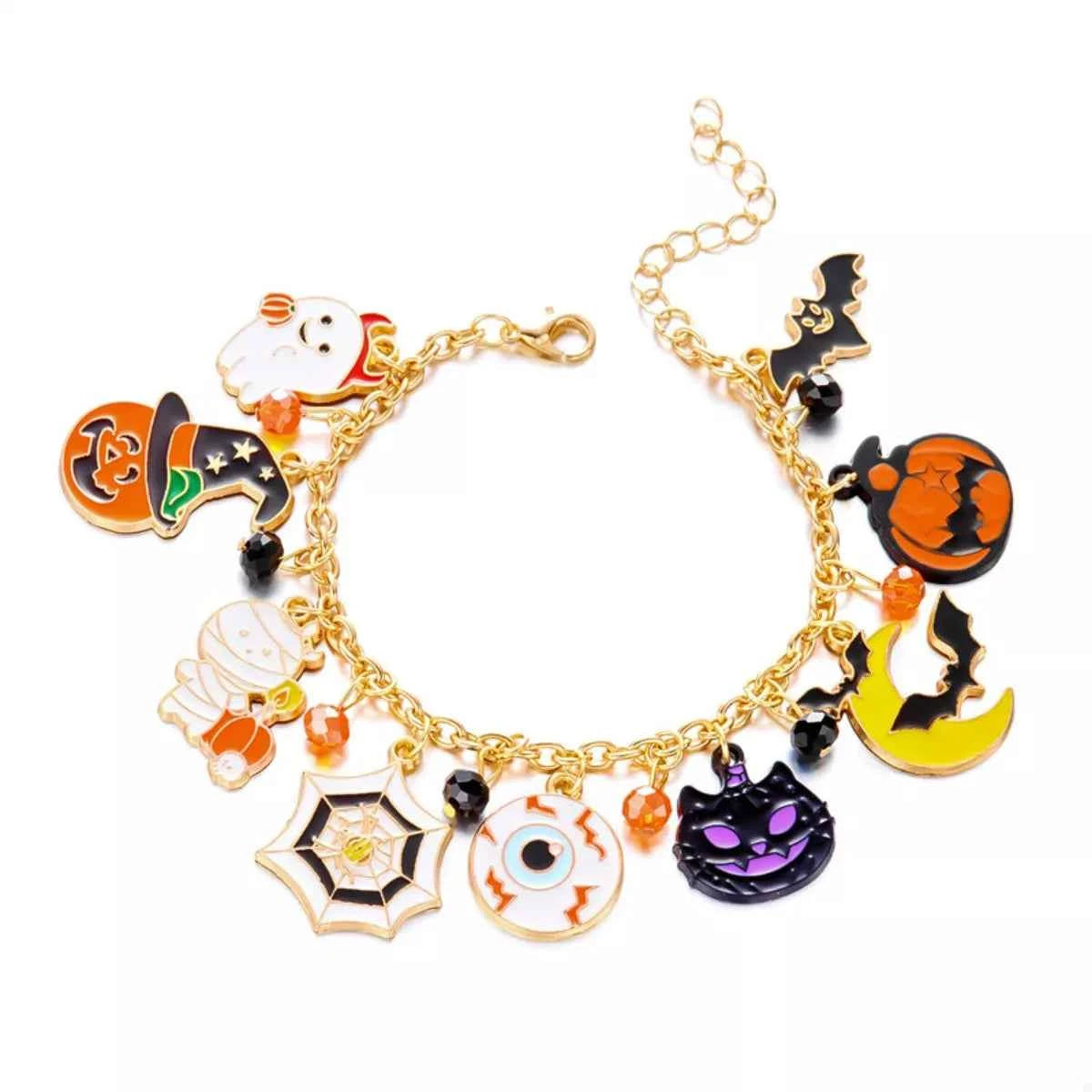 18K Gold-Plated Halloween Charm Bracelet