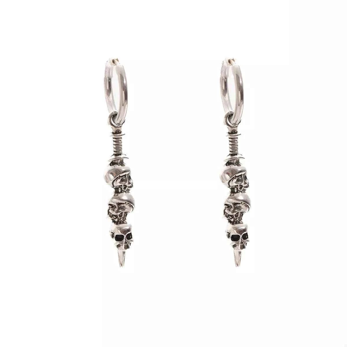 Halloween Skull Chain Drop Earrings
