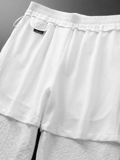 Men's Plus Size Button Up Short Sleeve Top and Pants Set