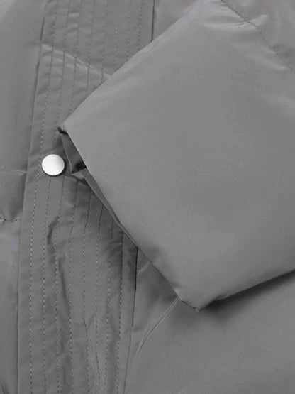 Men's Full Size Quilted Long Sleeve Puffer Jacket Plus Size