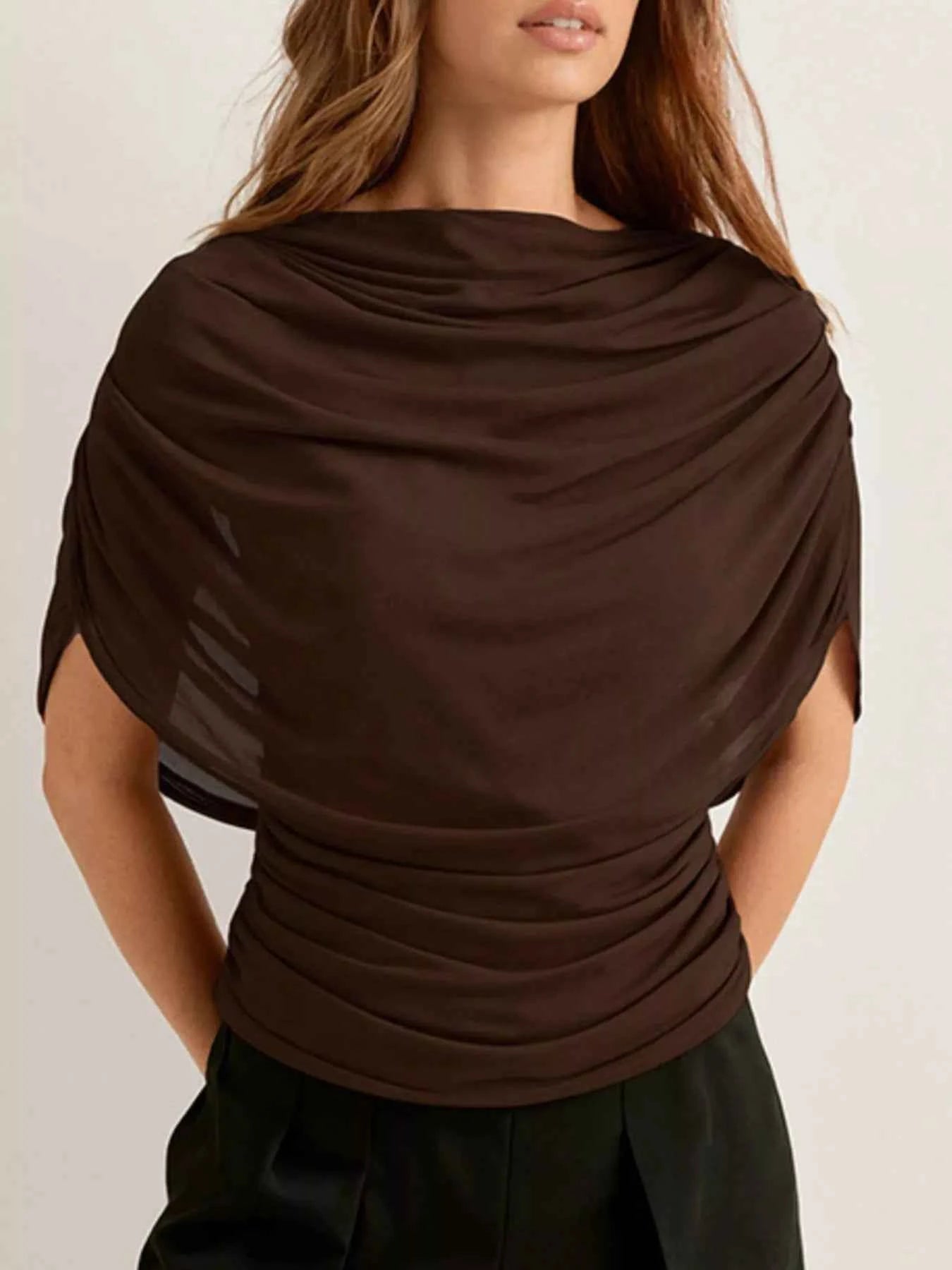 Ruched Short Sleeve Top