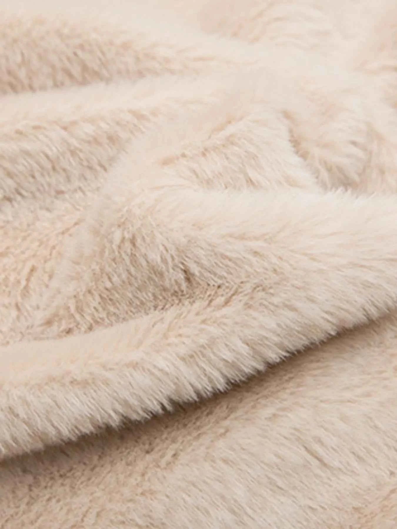 Men's Faux Fur Hooded Zip Up Jacket