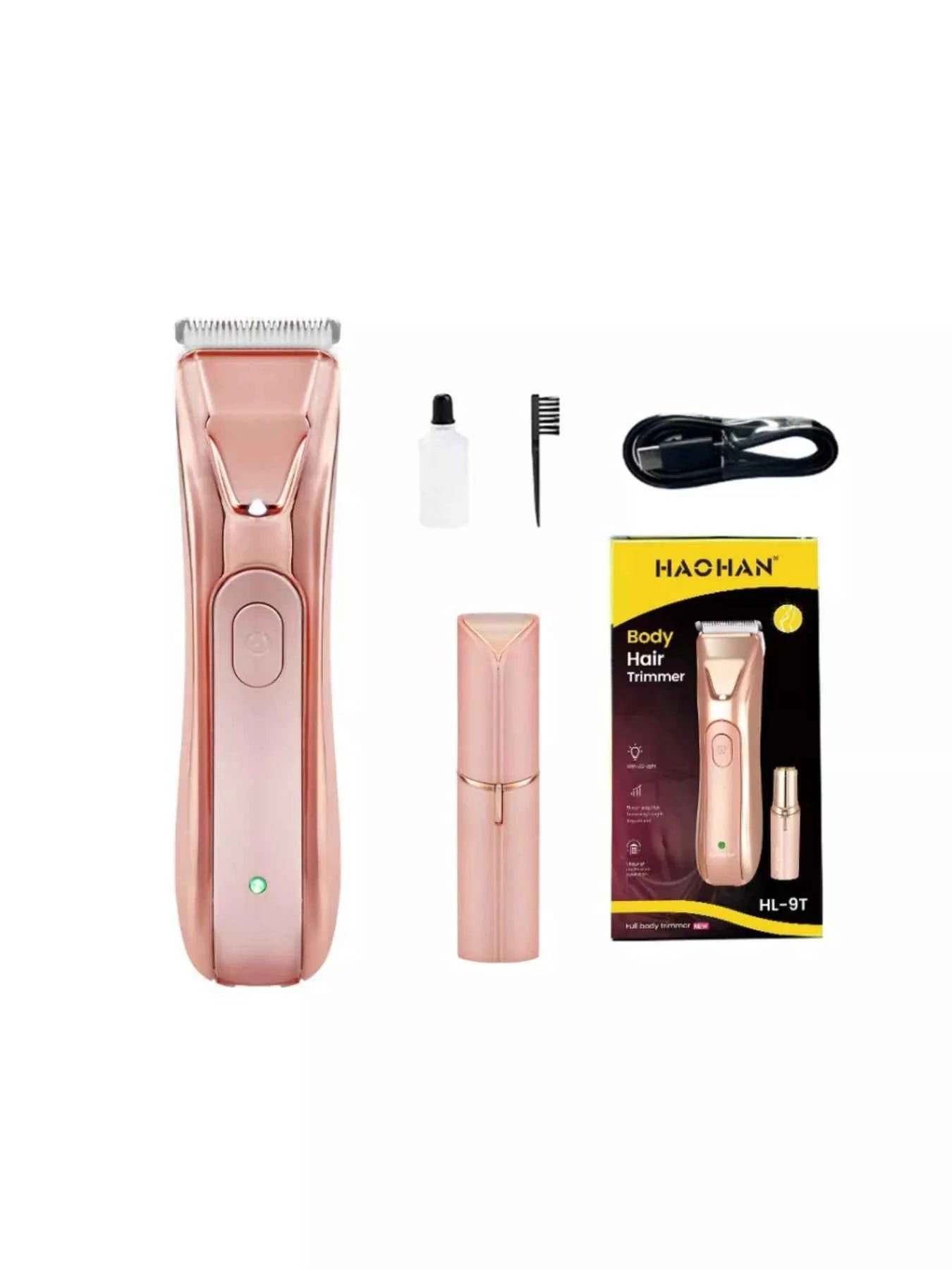 2-Piece Portable Rechargeable Hair Removal