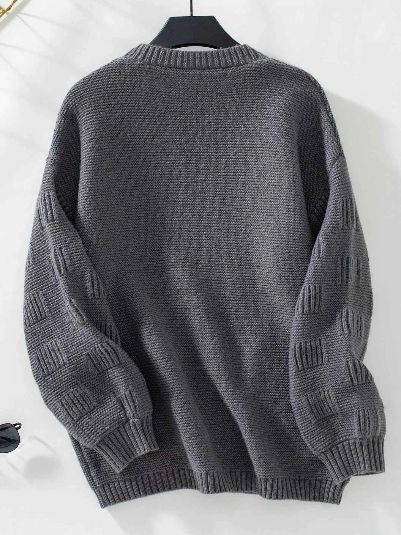 Textured Knit Open Front Cardigan