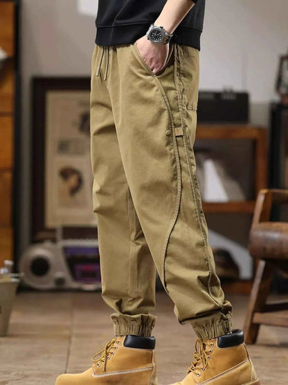 Men's Full Size Drawstring Jogger Pants with Elastic Cuffs Plus Size