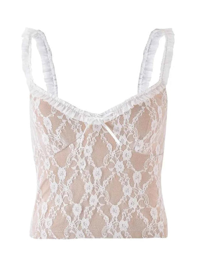 Frill Bow Lace Cami